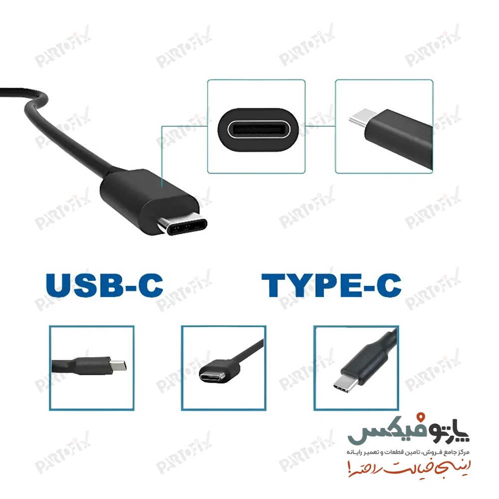 شارژر اورجینال لپ تاپ دل 20 ولت ولت 6.5 آمپر 130 وات TYPE-C